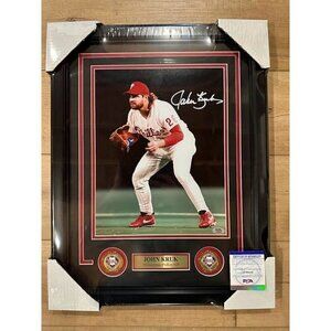 John Kruk signed autographed Philadelphia Phillies 11x14 photo framed PSA